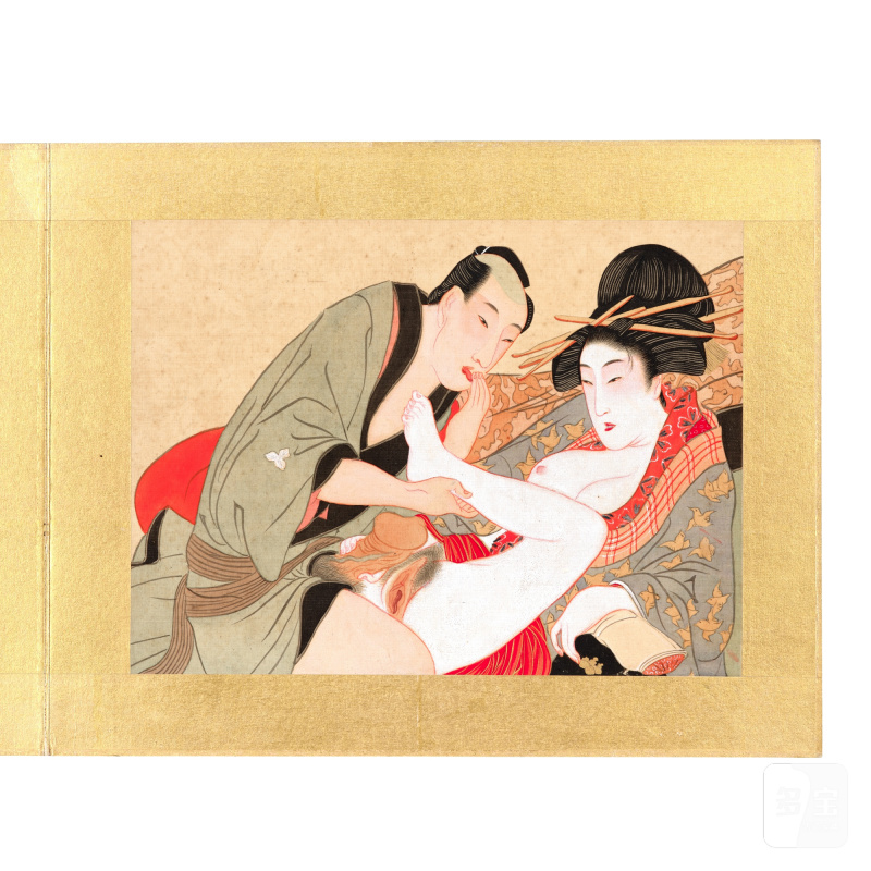 An album of twelve Japanese erotic paintings, Edo period, late 19th century | 江戶時期 十九世紀晚期 風俗畫一冊十二幅 - 图12